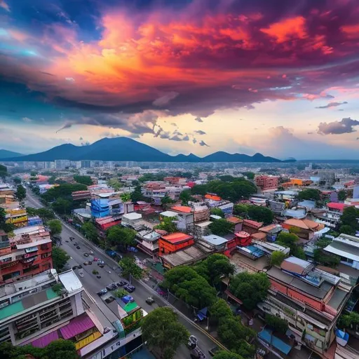 Prompt: long shot scenic professional photograph of Kokkata street, perfect viewpoint, highly detailed, wide-angle lens, hyper realistic, with dramatic sky, polarizing filter, natural lighting, vivid colors, everything in sharp focus, HDR, UHD, 64K
