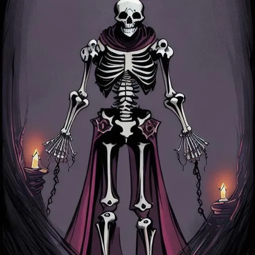 Prompt: Skeleton King Necromancy