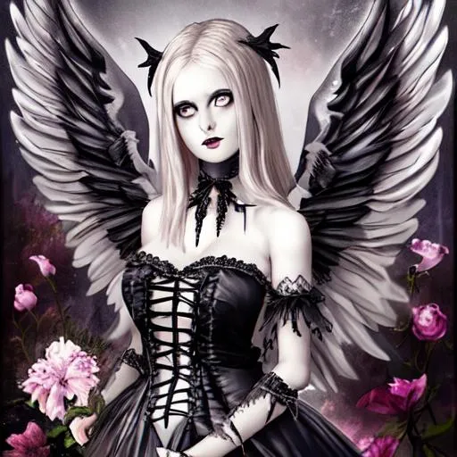 Prompt: female gothic angel 