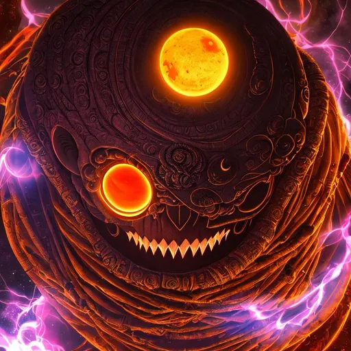 Prompt: Phobos- a deity god or entity associated with fear and panic of dread and terror, horror vibes, dark,  detailed, inspired by eiichiro oda, oda, inspired by one piece anime, 4k