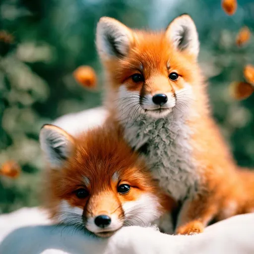 fluffy baby fox