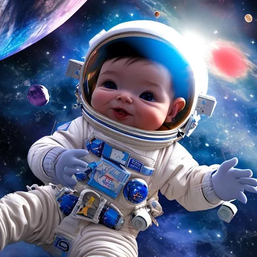 Prompt: a baby in space
