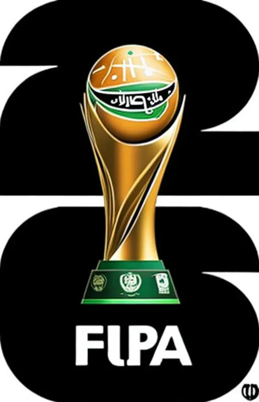 Prompt: 2052 Iraq world cup host logo