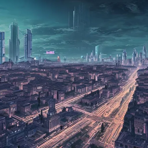 Prompt: hyper realistic extremely detailed Rome but it is cyberpunk with skyscraper and a lot of neon lights.
Seen by the sky