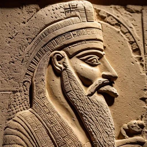 Prompt: Sumerian God Enki in details 
