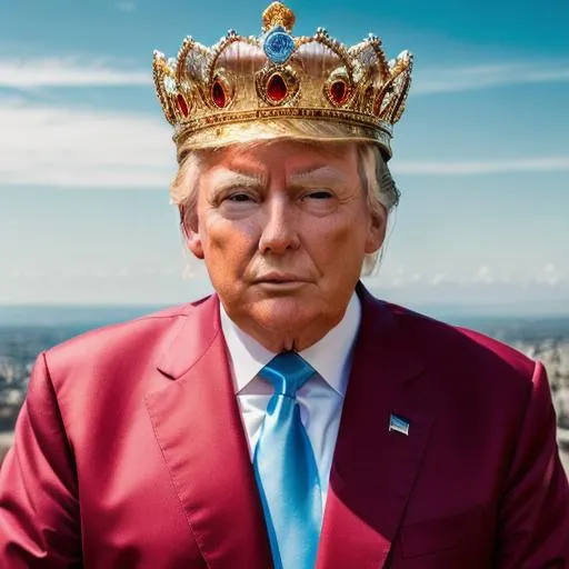 Prompt: Donald Trump installed as the King of the Jews