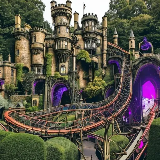 Prompt: alton towers aesthetic