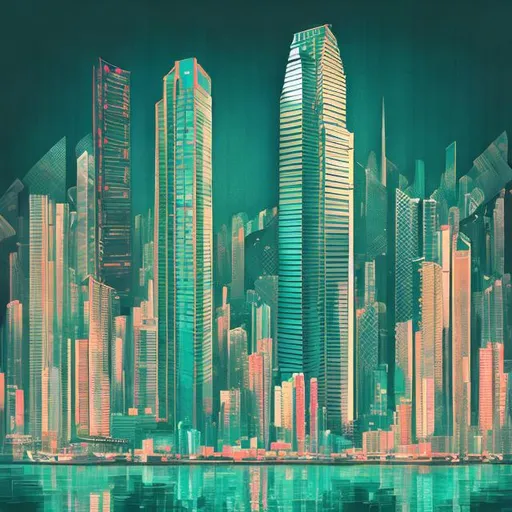 Prompt: hong kong high rise building, cyperpunk, sketching, art, abstract, 32-bit retro style art, ultra realistic, Cinematic, Color Grading