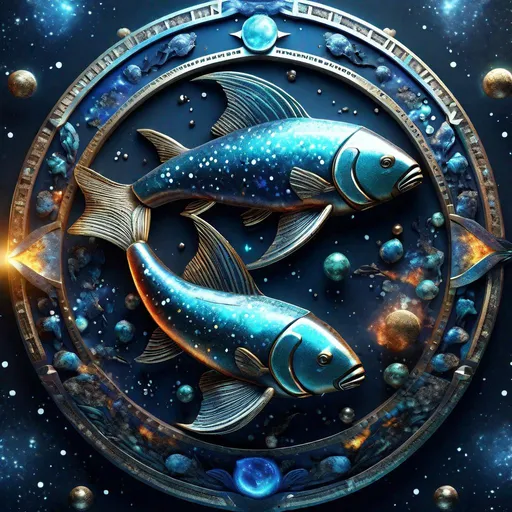 Prompt: Bright  3D, HD, cosmic, Beautiful, spectacular, vivid, cinematic, Interstellar,  Pisces zodiac sign beautiful  hyper realistic, super detailed, 64k, high quality, sharp focus, studio photo, intricate details, highly detailed,unreal engine