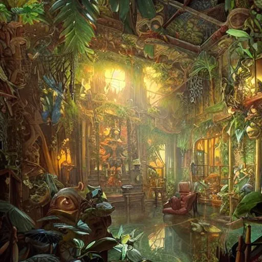 hyperreal ultra detailed intricate victorian jungle... | OpenArt