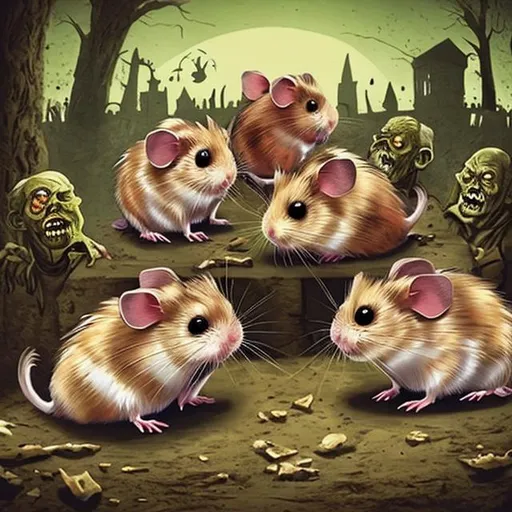 Prompt: zombie hamsters




