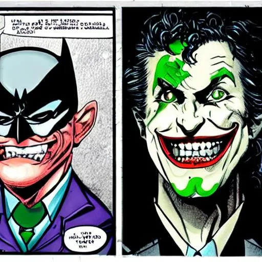 Prompt: Batman x joker