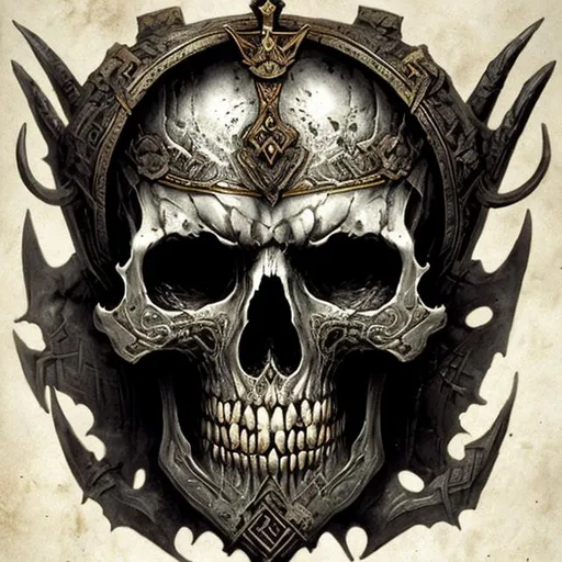 Prompt: Ancient Death Skull king
