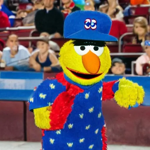 Prompt: Bert from Sesame Street watches a CF Montreal game