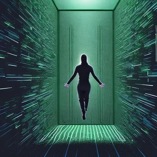 Prompt: human escaping the matrix 