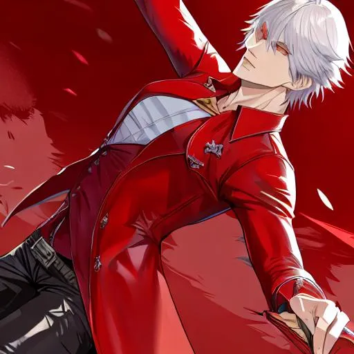 Prompt: dante from Devil May Cry dancing
