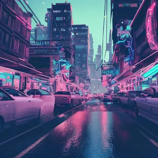 Prompt: Aesthetic city