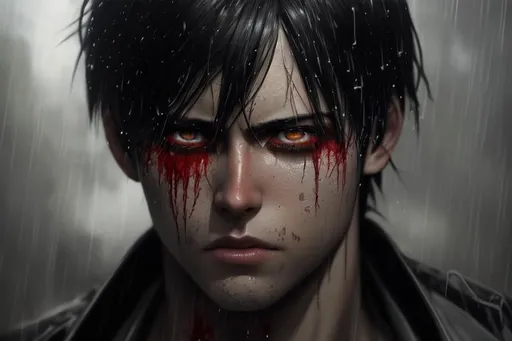 eren jaeger posing , ultra detailed , dark , bloody... | OpenArt