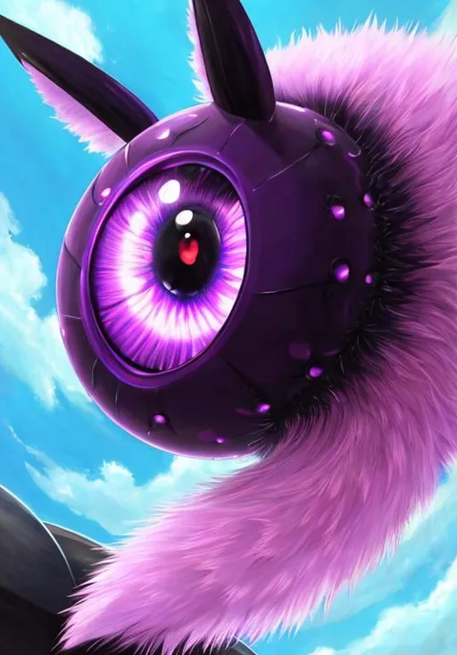 Prompt: UHD, , 8k,  oil painting, Anime,  Very detailed, zoomed out view of character, HD, High Quality, Anime, Pokemon, Venonat is an insect Pokémon with a spherical body covered in purple fur and two red-purple hexagonal compound eyes. The fur releases a toxic liquid and it spreads when shaken violently off their bodies. A pink pincer-like mouth with two teeth, stubby forepaws, and a pair of two-toed feet are visible through its fur. Its limbs are light tan. There is also a pair of white antennae sprouting from the top of its head. Venonat's highly developed eyes act as radar units and can shoot powerful beams.

Venonat can be found in dense temperate forests, where it will sleep in the hole of a tree until nightfall. It sleeps throughout the day because the small insects it feeds on appear only at night. Both Venonat and its prey are attracted to bright lights.

Pokémon by Frank Frazetta