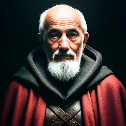 Prompt: RAW photo, portrait of a mysterious old dungeon master wearing a cloak, (high detailed skin:1.2), 8k uhd, dslr, soft lighting, high quality, film grain, Fujifilm XT3