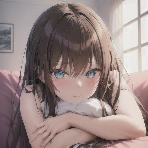 anime girl lying on sofa, illustration, {{{extremely... OpenArt