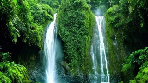 Prompt: Stunning Long water fall never seen before in the Green rain forest!!!!!!