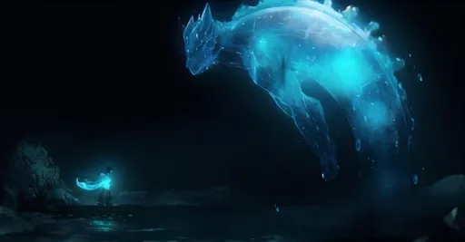 Prompt: A water Elemental man
