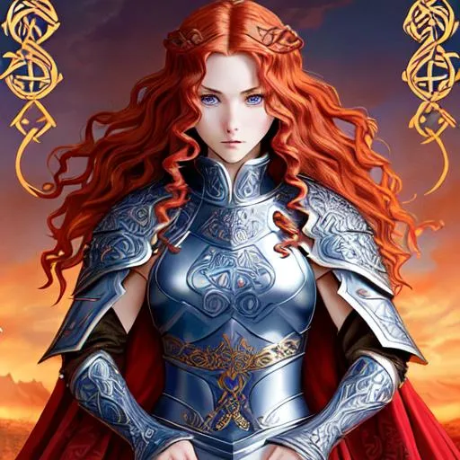 A high quality anime young celtic warrior woman, has... | OpenArt