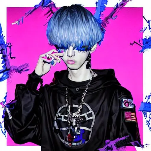 Prompt: A Bladee album cover