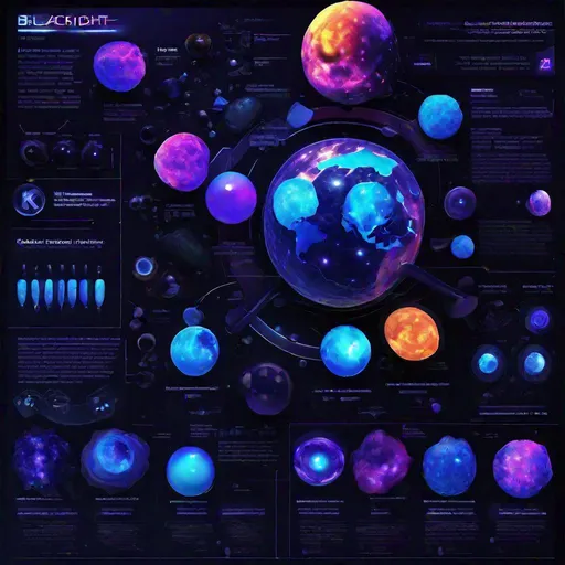 Prompt: 8d  BLACKLIGHT RENDER : MODEL  OF  THE  UNIVERSE  INFOGRAHPHIC KNOLLING LAYOUT  3D 8KHDR  PROFESSIONAL DESIGN DETAILED ILLUSTRATION VIBRANT  SHARP FOCUS  HYPERREALISTIC EPIC RENDER MASTERPIECE 