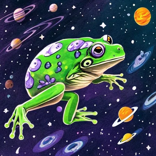 Prompt: 
space frog