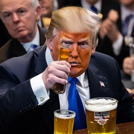 Trump drinking Beer | OpenArt