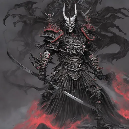 Prompt: Nightmare Dark Samurai God
