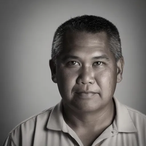Prompt: middle aged chamorro male head shot


