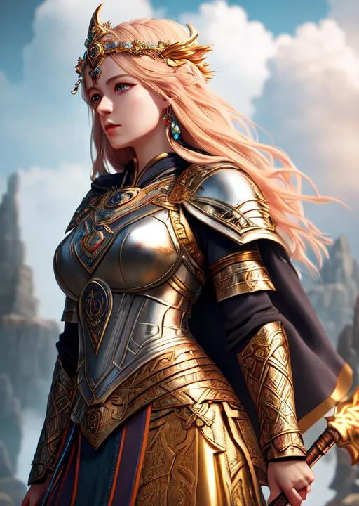 gorgeous Valkyrie, Norse Mythology, cinematic light