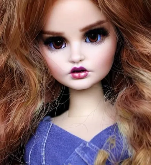 Debby Ryan turned into a porcelain doll. Jn a doll b... | OpenArt