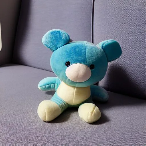 Prompt: cute  {object} plush toy, {texture} texture, visible stitch line, soft smooth lighting, vibrant studio lighting, modular constructivism, physically based rendering, square image, blue