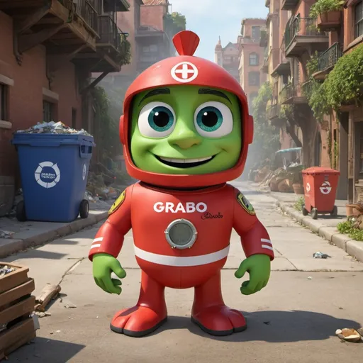 Prompt: disney pixar cartoon : Grabo Watch (dressed same as life guard)
- The Guardian of Waste Reduction**
Next up is Grabo Watch, the vigilant guardian of waste reduction! Armed with a keen eye for eco-friendly solutions, Grabo Watch guides us in minimizing waste and maximizing resource efficiency. From recycling to composting, Grabo Watch is on a mission to ensure that every item finds a purpose, turning trash into treasure and paving the way for a cleaner, greener world.
