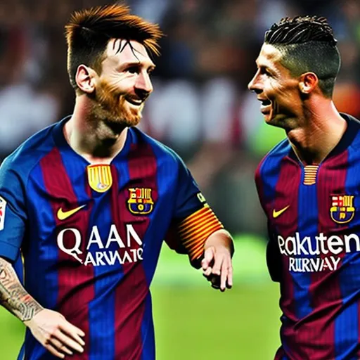 Prompt: Messi and Ronaldo