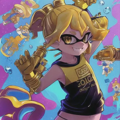 gold splatoon | OpenArt