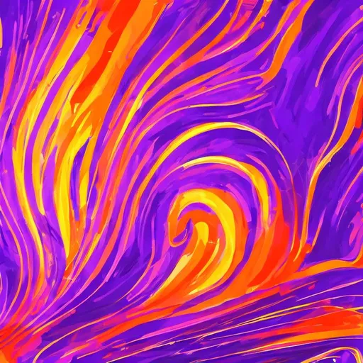 Prompt: Simple shapes art colors sketch abstract purple orange waves 