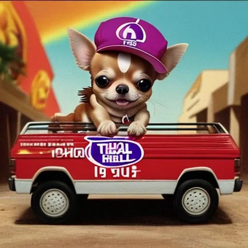 Prompt: The Chihuahua from the 1990s taco bell commercials is now the dictator of a third world county.