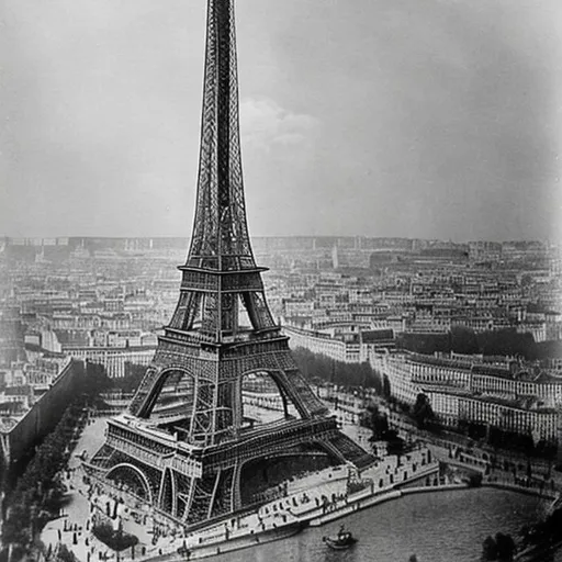 Prompt: The eiffel  tower in 1914
