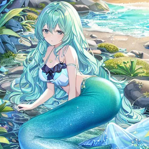 kawaii, cute, mermaid, anime Character Design, Unrea