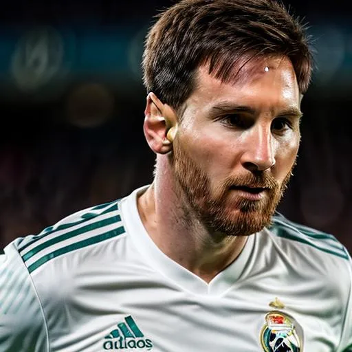 Prompt: Messi in Real Madrid