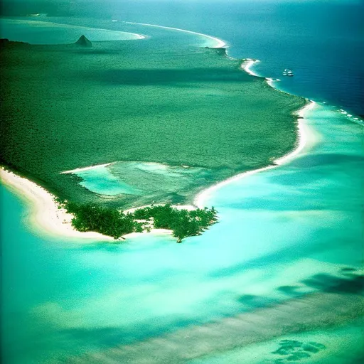 Prompt: obscure Caribbean island in the distance