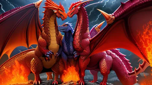 Prompt: Dragons in a group hug, intricately detailed, hyperrealistic, Hyper Detailed, Photorealistic, cool colors, deep color, thunderstorm, Fire, radiant, 8k resolution