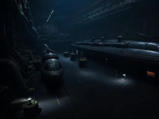 Dark Submarines in drydock | OpenArt