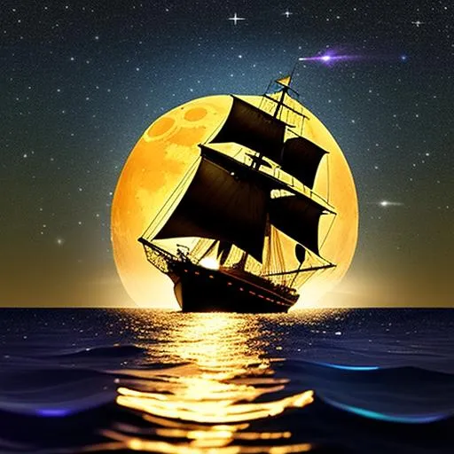 Whisked away into the dark night illuminated with ti...