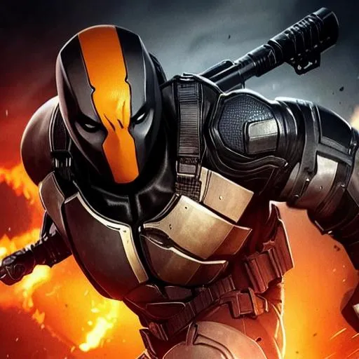 Prompt: fortnite deathstroke Ultra HD UHD  2K 4K 8K 12K 16K 32K 64K Photorealistic Photorealism Masterpiece Beautiful 